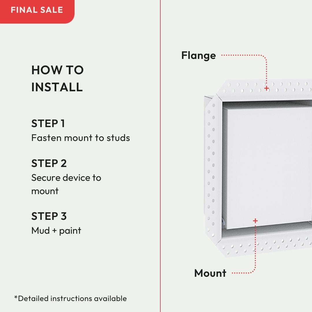 Flush No-See Device Mount [Luxe]