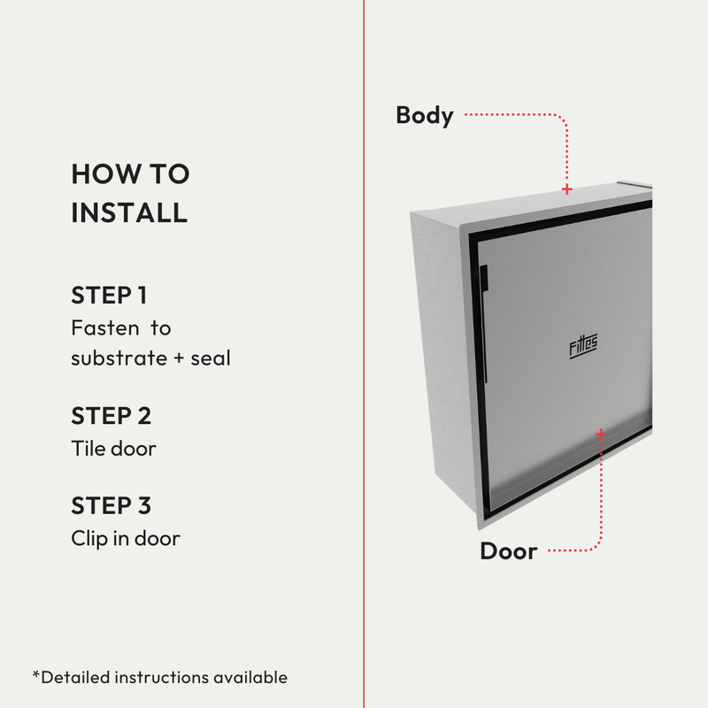 Framed No-See Shower Niche [Luxe]